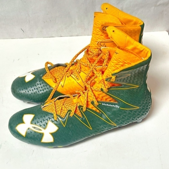 Under Armour Green Yellow Athletic Baseball Sports Training Workout Cleets - Picture 1 of 14